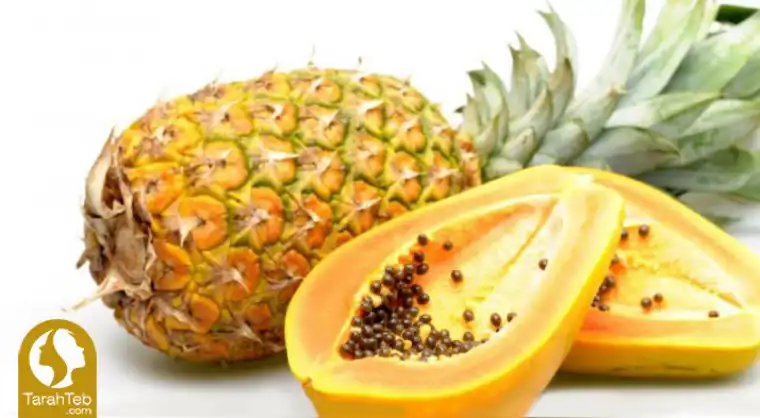 آناناس و پاپایا بعد از عمل بینی