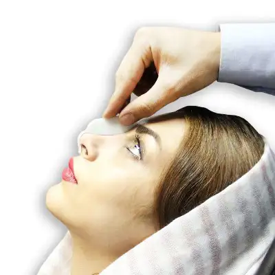 نحوه نشستن ماکت روی بینی